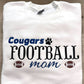 Cougars Football Mom Embroidered Crewneck Sweatshirt