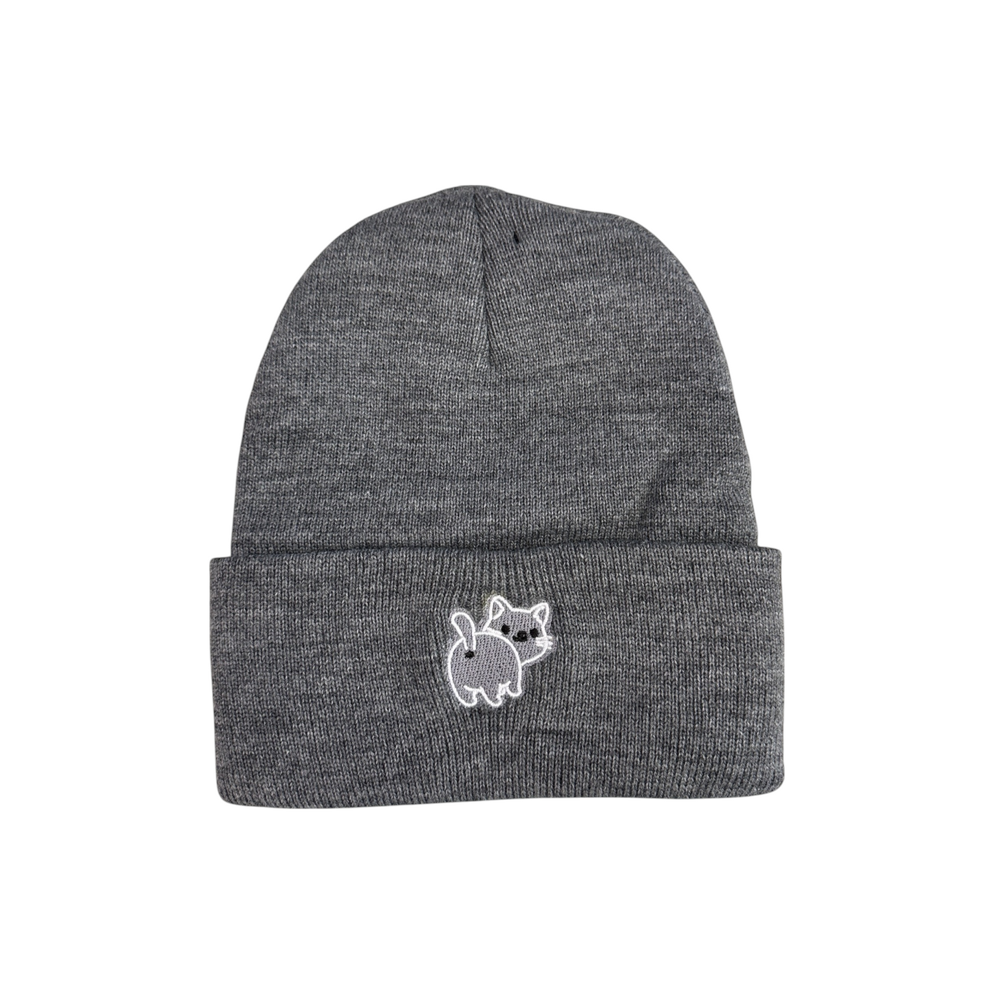 Cat Butt Embroidered Beanie